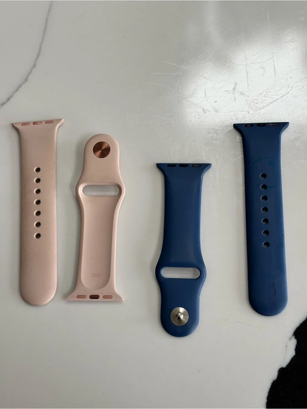 Source Unknown 38MM Silicone Watch Bands in Pink and Navy